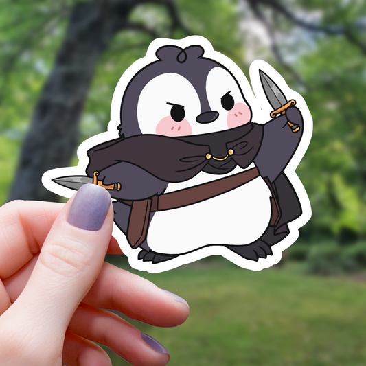 Penguin Rogue TTRPG Class Sticker - 3"