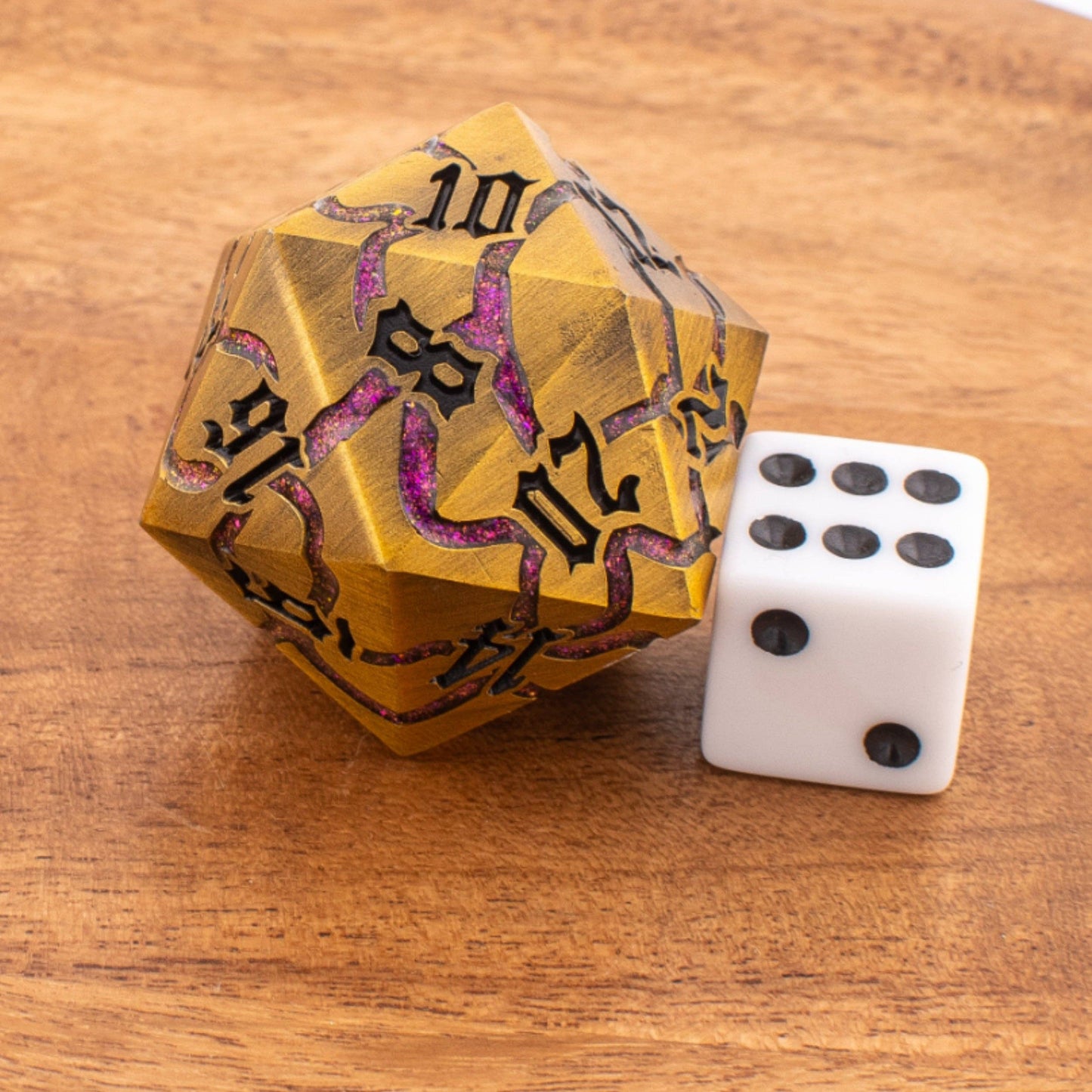 Crimson Crucible | Heavy Chonk D20 | Solid Metal | Single D20