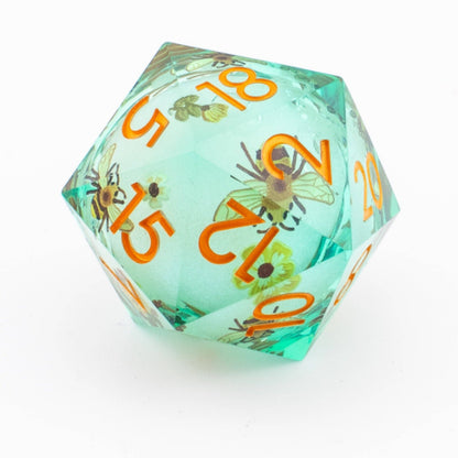 Spring in Play | Oversized Liquid Core D20 | Resin | Single D20