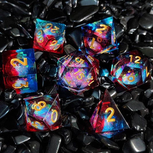 Dawnfire Spark | Liquid Core Dice | 7-Polyhedral Set