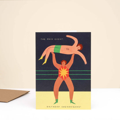 Wrestling Birthday Card | Birthday Shenanigans Card