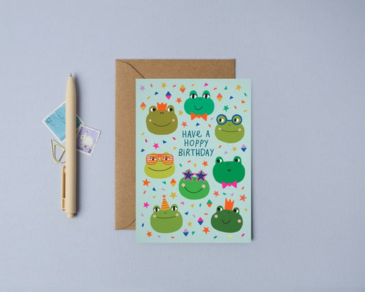 Party Frogs Card | Birthday Card | Kid's Birthday Card