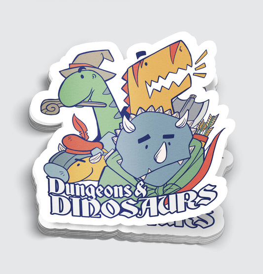 Dungeons and Dinos RPG Inspired Sticker - 3"