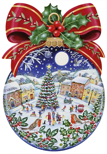 Snowy Village Bauble