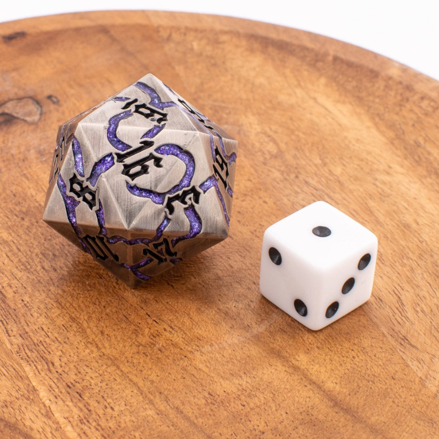 Abyssal Void | Oversized Metal D20 | Solid Metal | Single D20