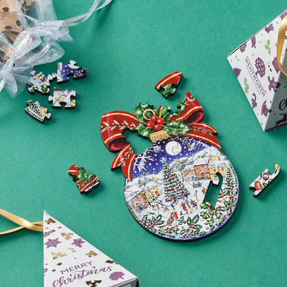 Snowy Village Bauble