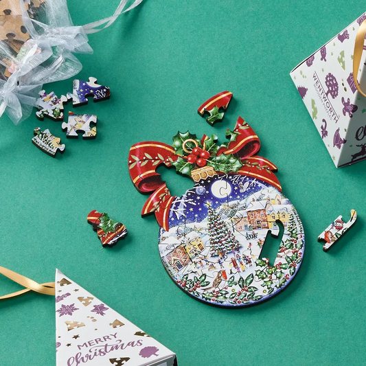 Snowy Village Bauble
