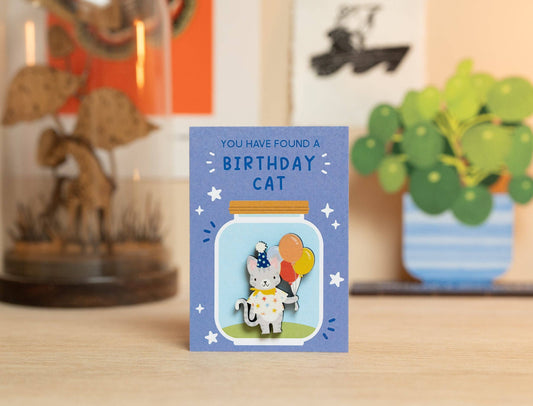 BIRTHDAY CAT PIN