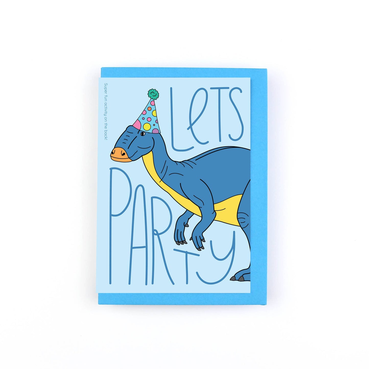 Let's Party Dinosaur Finger Puppet Greeting Card