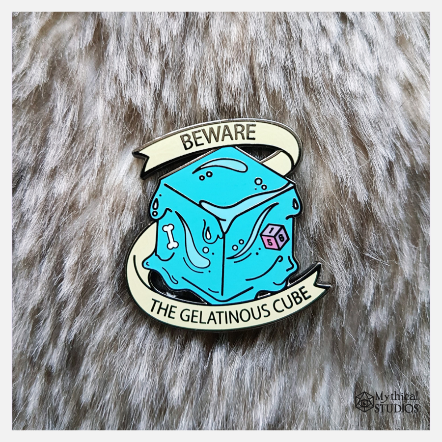 Gelatinous Cube Enamel Pin