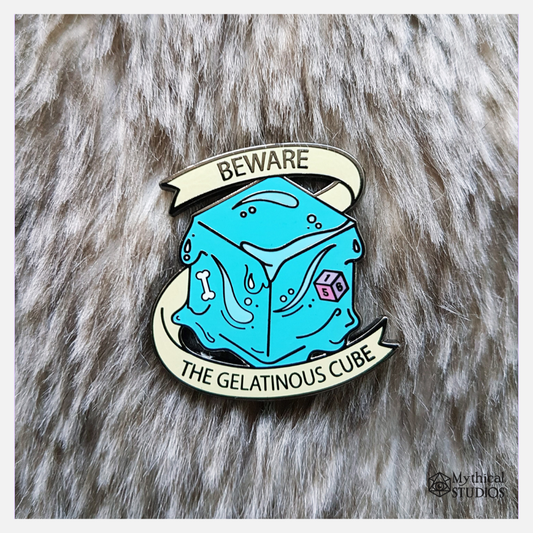 Gelatinous Cube Enamel Pin