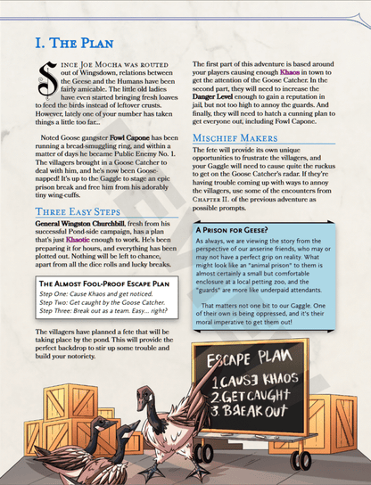 One HONK Two Furious: A Goose-Based TTRPG System & Adventure