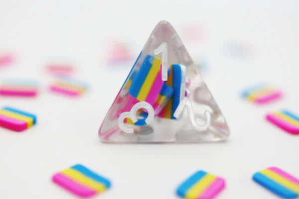 Pansexual Flag RPG Dice Set Resin