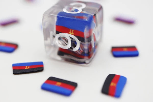 Polyamorous Flag RPG Dice Set Resin